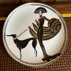 House of ERTE SYMPHONY IN BLACK Display D-8 1/8" Plate #F8673 Limited Edition